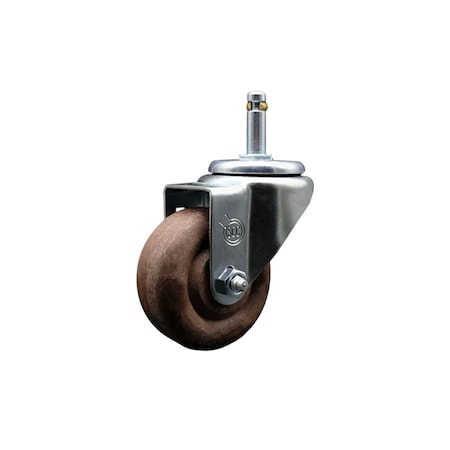 Service Caster 3'' High Temp Glass Filled Nylon Wheel Swivel 7/16'' Grip Ring Stem Caster SCC-GR20S314-GFNSHT-716138